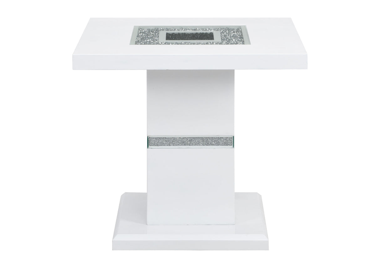 Monaco White End Table | Global Furniture USA - Home Elegance USA