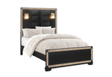 Blake Black Full Bed With Lamps | Global