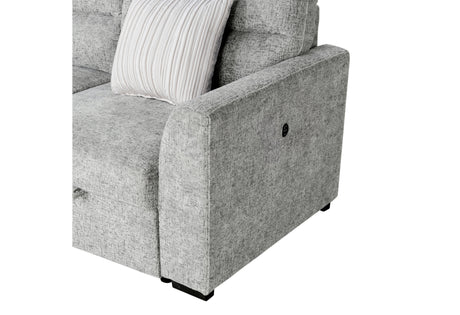 U9401 Nickel Sectional With 3 Pillows And Ottoman | Global Furniture USA