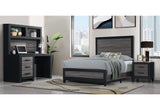 Lisbon Grey And Black Nightstand | Global Furniture USA - Home Elegance USA