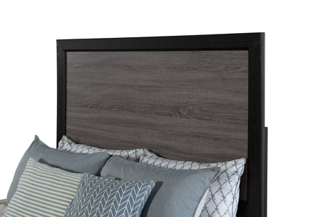 Lisbon Grey And Black Queen Bed | Global - Home Elegance USA