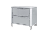 Lando Silver Nightstand | Global Furniture USA - Home Elegance USA