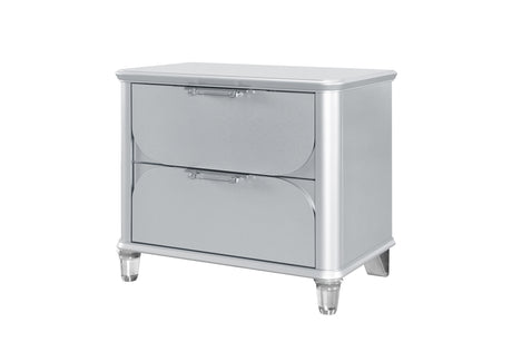 Lando Silver Nightstand | Global Furniture USA - Home Elegance USA