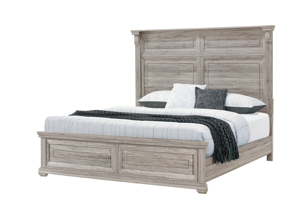 Tatum Natural King Bed Without Storage | Global