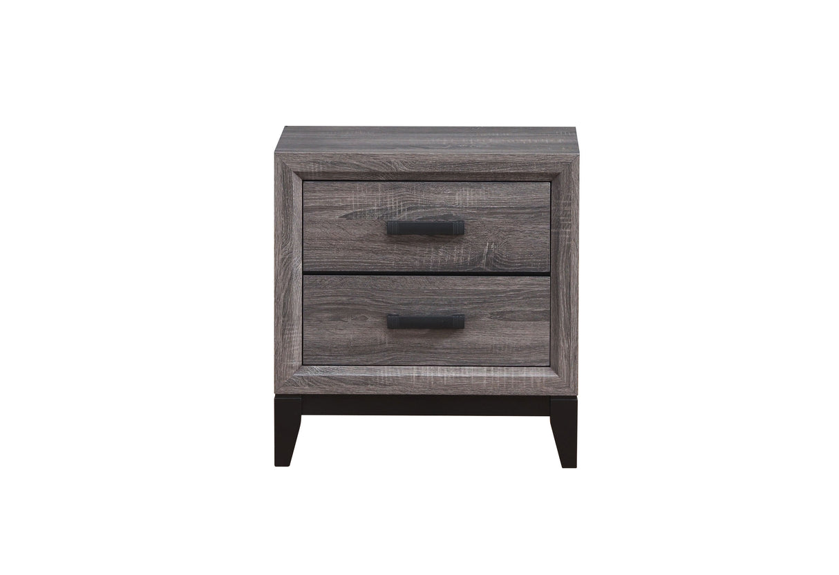 Kate Foil Grey Nightstand | Global Furniture USA - Home Elegance USA