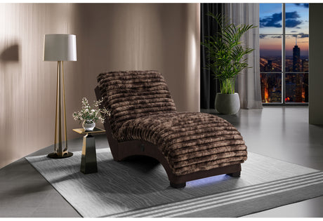 Dominic Mink/Java Chaise With Usb - Home Elegance USA
