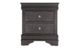 Pompei Metallic Grey Nightstand | Global Furniture USA - Home Elegance USA