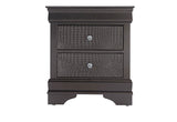 Pompei Metallic Grey Nightstand | Global Furniture USA - Home Elegance USA