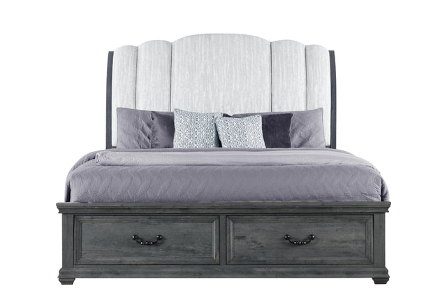 Rowan Grey Storage King Bed | Global