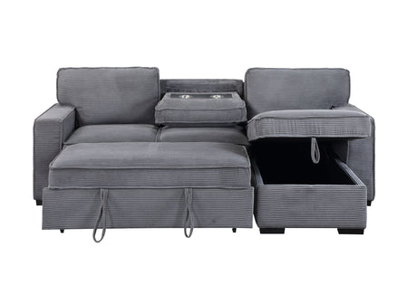 U0203 Light Grey Reversible Sofa Bed | Global Furniture USA