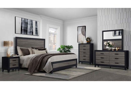 Lisbon Grey And Black Full Bed | Global - Home Elegance USA