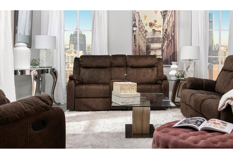 U7303 Domino Coffee Console Reclining Loveseat | Global Furniture USA