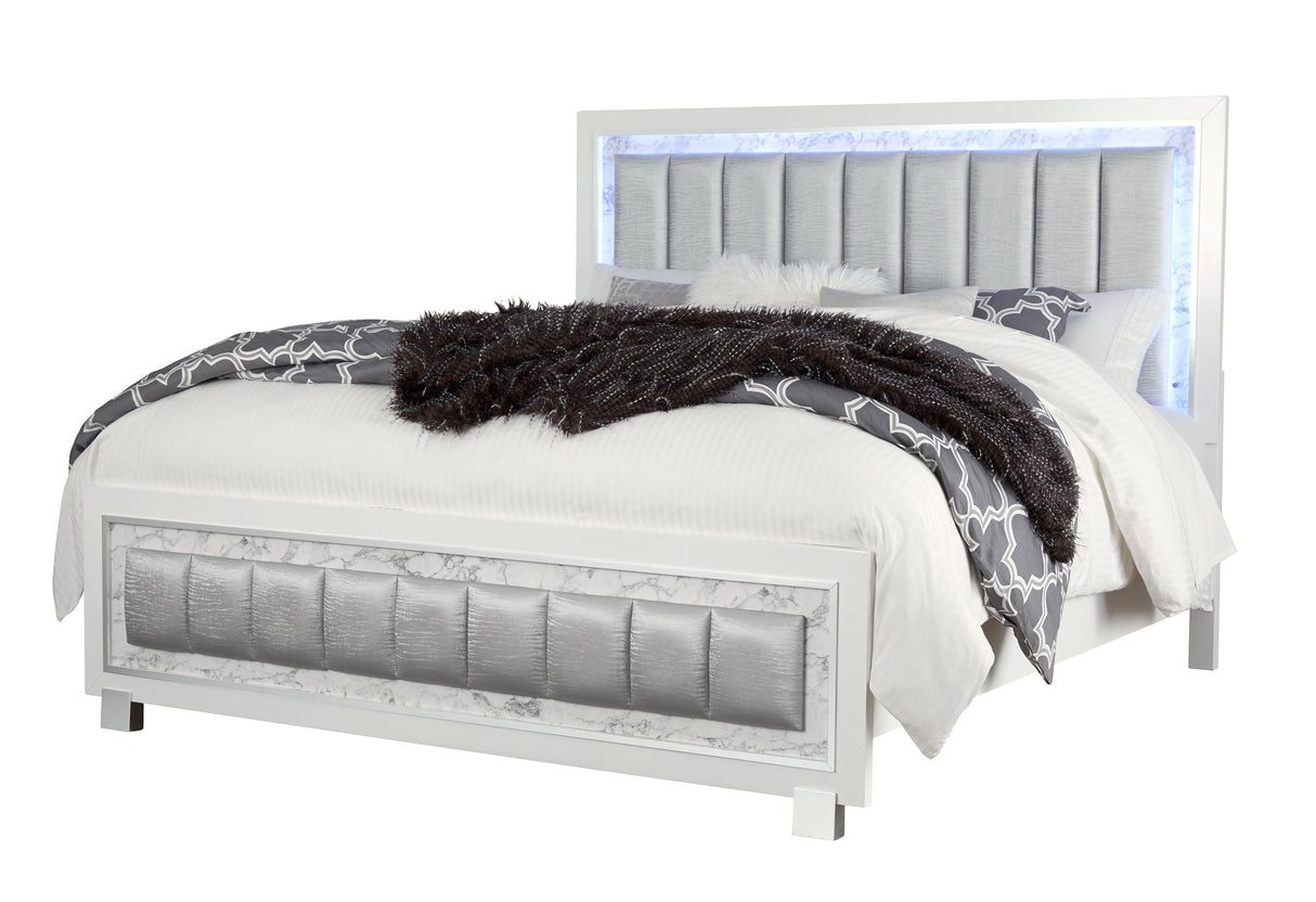 Santorini White Queen Bed | Global