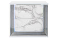 Ylime White Marble Nightstand With Led | Global Furniture USA