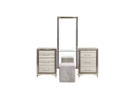Zambrano White Vanity Set | Global Furniture USA