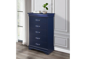 Charlie Blue Chest With Led | Global - Home Elegance USA