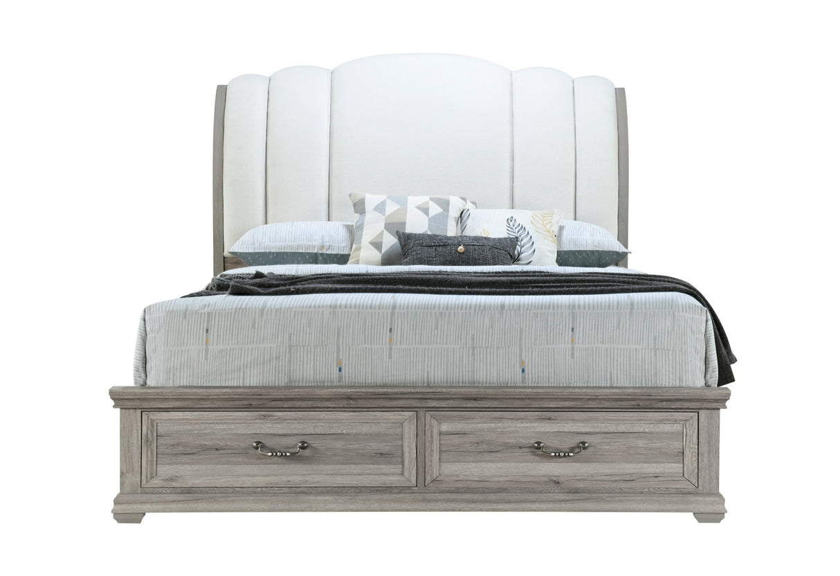 Rowan Natural King Bed With Storage | Global