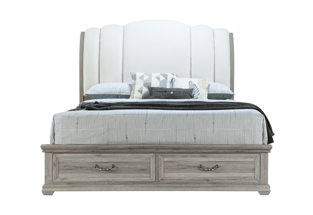 Rowan Natural King Bed With Storage | Global