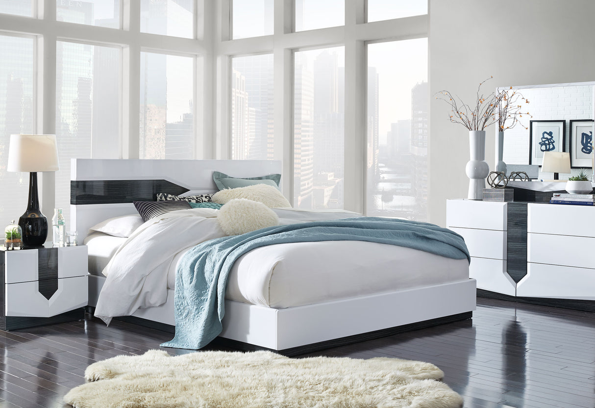 Hudson White Hg Nightstand | Global Furniture USA - Home Elegance USA