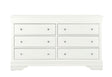Pompei Metallic White Dresser front | Global Furniture USA 