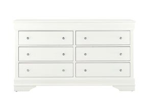 Pompei Metallic White Dresser front | Global Furniture USA 