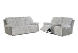Sofá reclinable gris U6028 y loveseat reclinable con consola | Global Furniture
