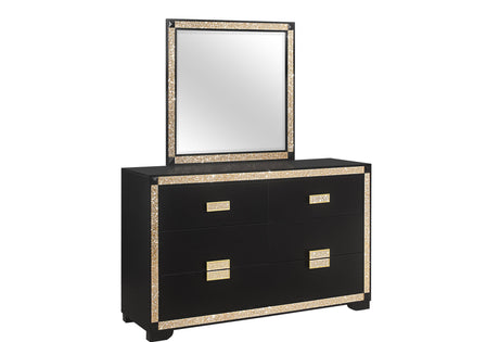 Blake Black/Gold Dresser - Home Elegance USA