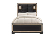 Blake Black Full Bed With Lamps | Global