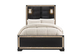 Blake Black Full Bed With Lamps | Global