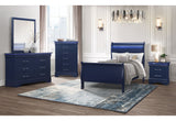 Charlie Blue Twin Bed With Led | Global - Home Elegance USA