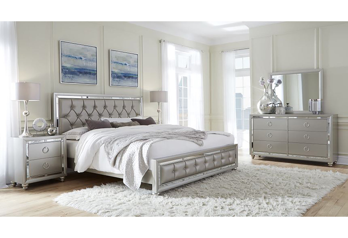 Riley Silver Nightstand | Global Furniture USA