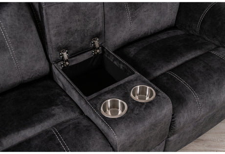 U7303 Domino Granite Console Reclining Loveseat | Global Furniture USA