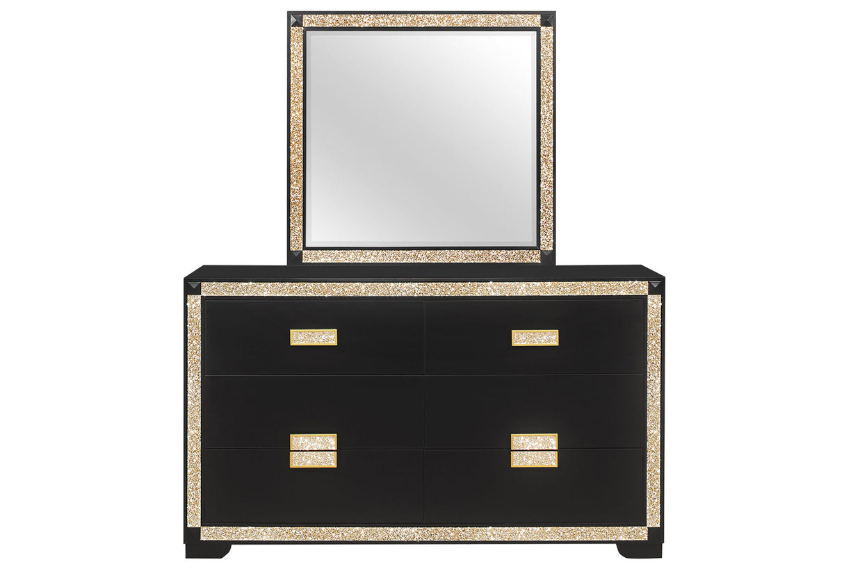 Blake Black/Gold Dresser - Home Elegance USA