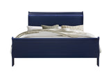 Charlie Blue King Bed Group With Led - sold by Home Elegance USA