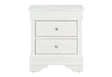 Pompei Metallic White Nightstand | Global Furniture USA - Home Elegance USA