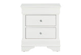 Pompei Metallic White Nightstand | Global Furniture USA - Home Elegance USA
