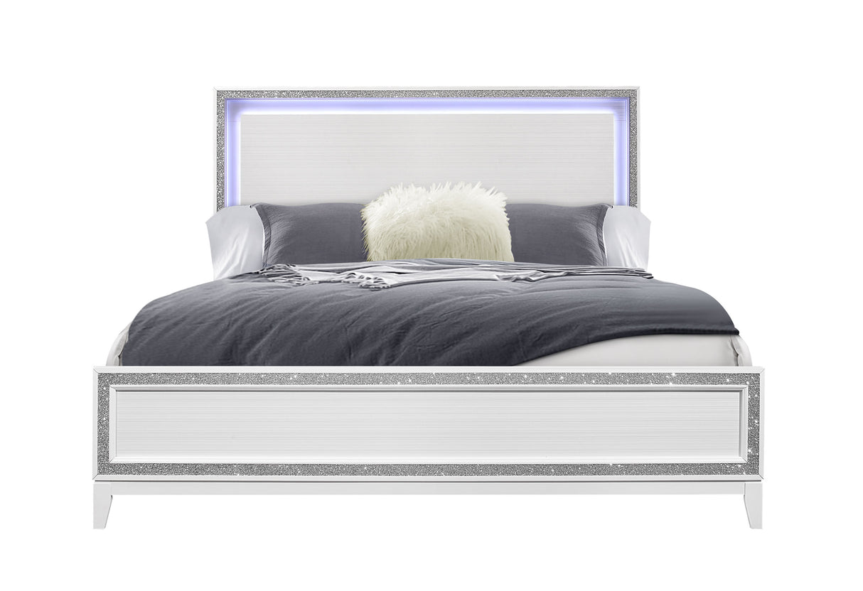 Lily White King Bed | Global - Home Elegance USA