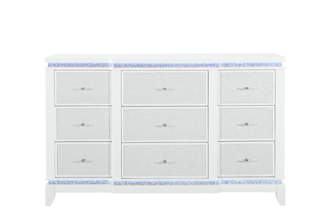 Alina White Dresser With Led