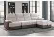 U3822 Beige/Brown Sectional With Po And Usb | Global Furniture USA