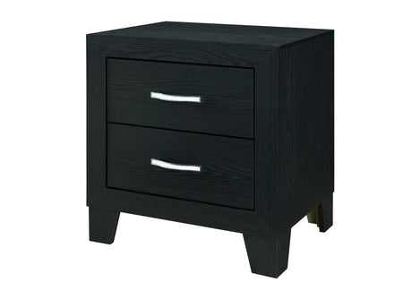 Reid Black Nightstand | Global Furniture USA