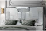 Oscar Queen Bed Grey with Wireless Charging – Global Furniture USA