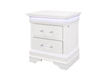 Charlie White Nightstand With Led | Global Furniture USA