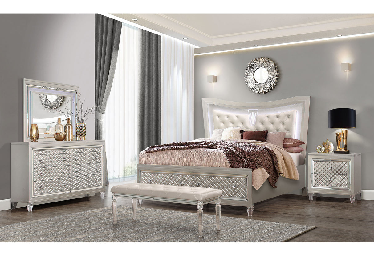 Paris Champagne Nightstand | Global Furniture USA - Home Elegance USA