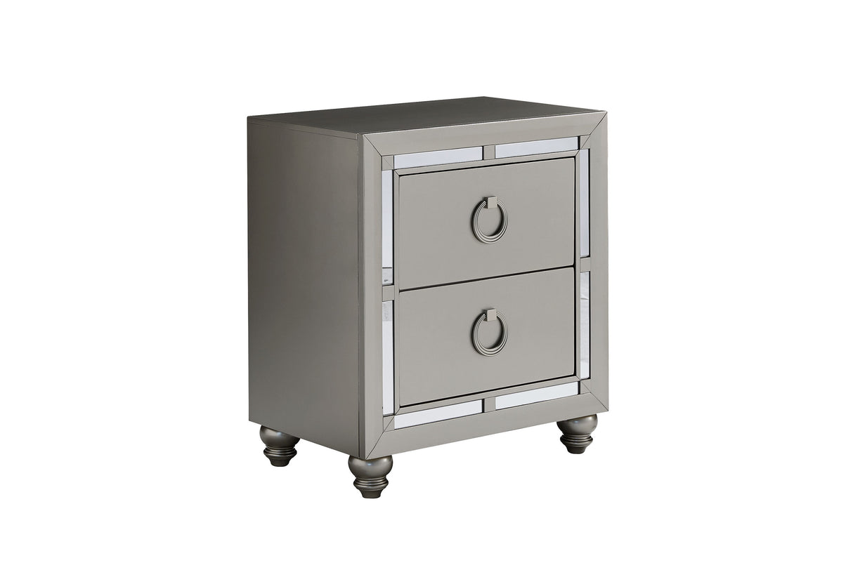 Riley Silver Nightstand | Global Furniture USA