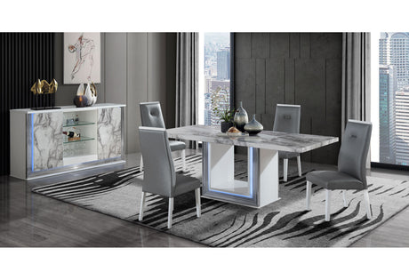 Ylime White Marble Buffet | Global Furniture USA