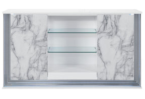 Ylime White Marble Buffet | Global Furniture USA