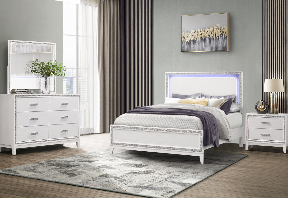 Lily White Nightstand | Global Furniture USA - Home Elegance USA