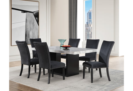 D02 Dining Table + D03 Dc Black - Home Elegance USA