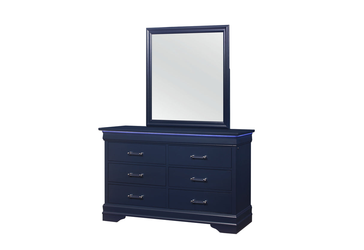 Charlie Blue Dresser With Led