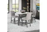 D8192 Triangle Bar Table + 4 Bar Stools - sold by Home Elegance USA